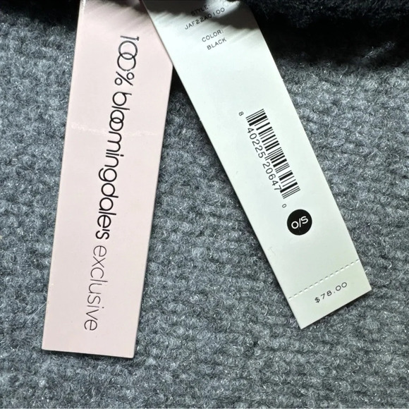 NWT $78 Bloomingdale’s Aqua Beanie Crochet Granny Square Black Pink Bucket Hat - Picture 3 of 5